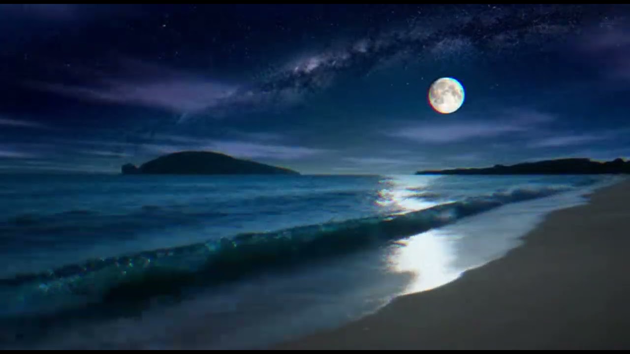 10 Hours of Cinematic Ocean Waves at Night • Deep Sleep, Study, Meditate