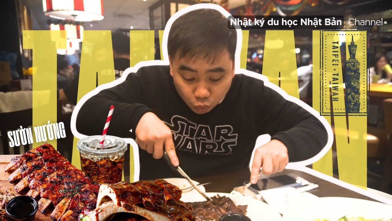 Ăn Sường BBQ Nướng Tảng tại Đài Bắc Siêu Ngon | Taiwan VLOG