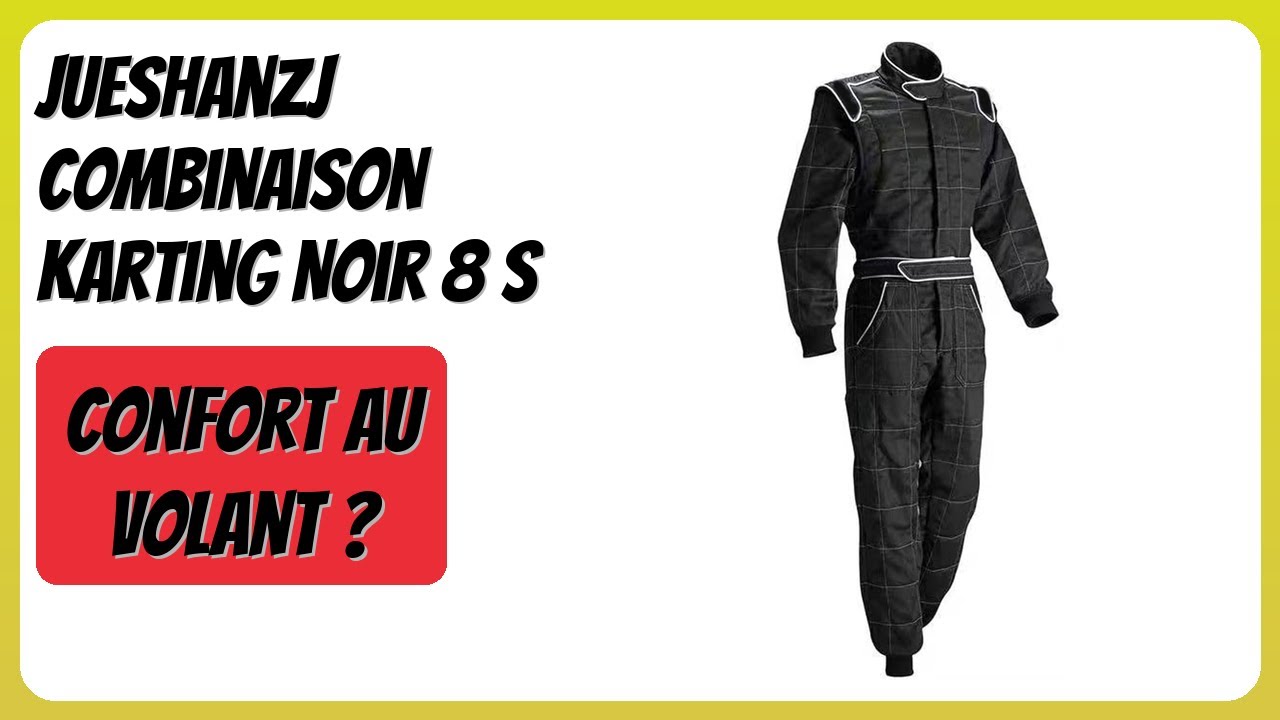 AVIS (2026) : Jueshanzj Combinaison Karting Noir 8 S. DÉTAILS