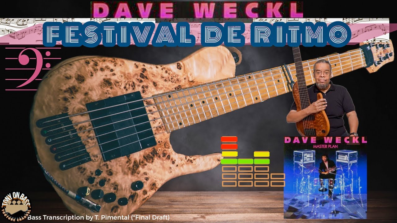 DAVE WECKL-Festival De Ritmo| wFree📝PDF - BOOSTED Bass Transcription |#tonyonbass #madewithmoises