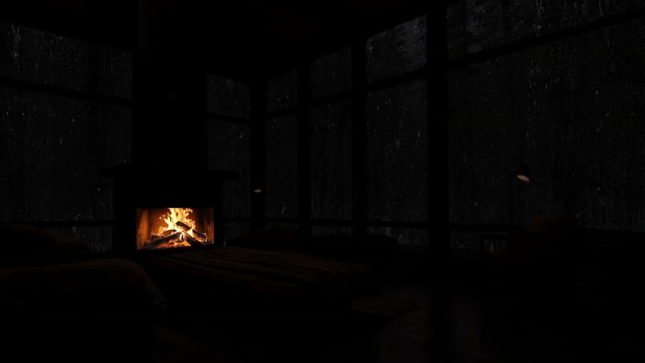 Thunderstorm & Fireplace Glow 🔥🌧️ Can These Rain Sounds Help You Sleep Better?😴😴