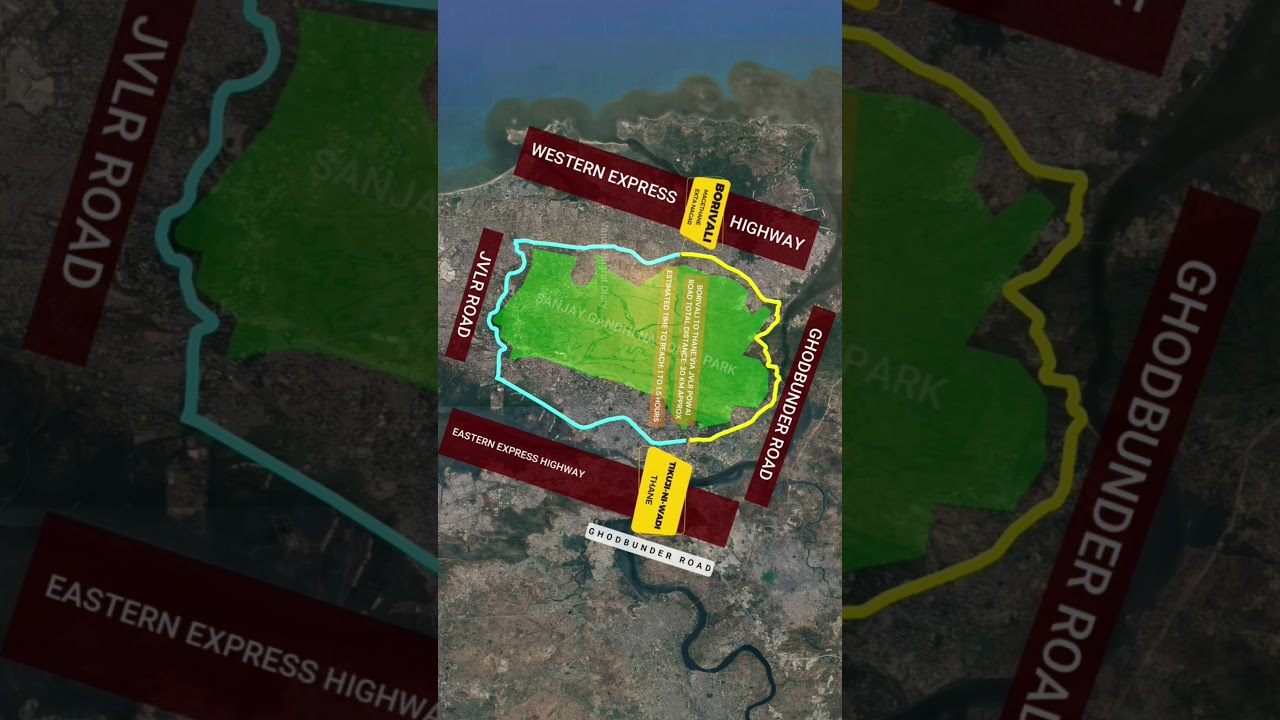 Borivali-Thane Underground Tunnel Map Animation #shorts