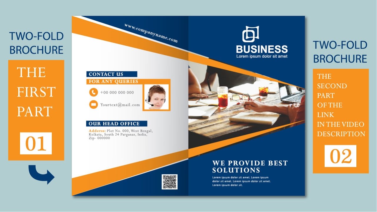 Two Fold Business Brochure Design in Illustrator (First episode)