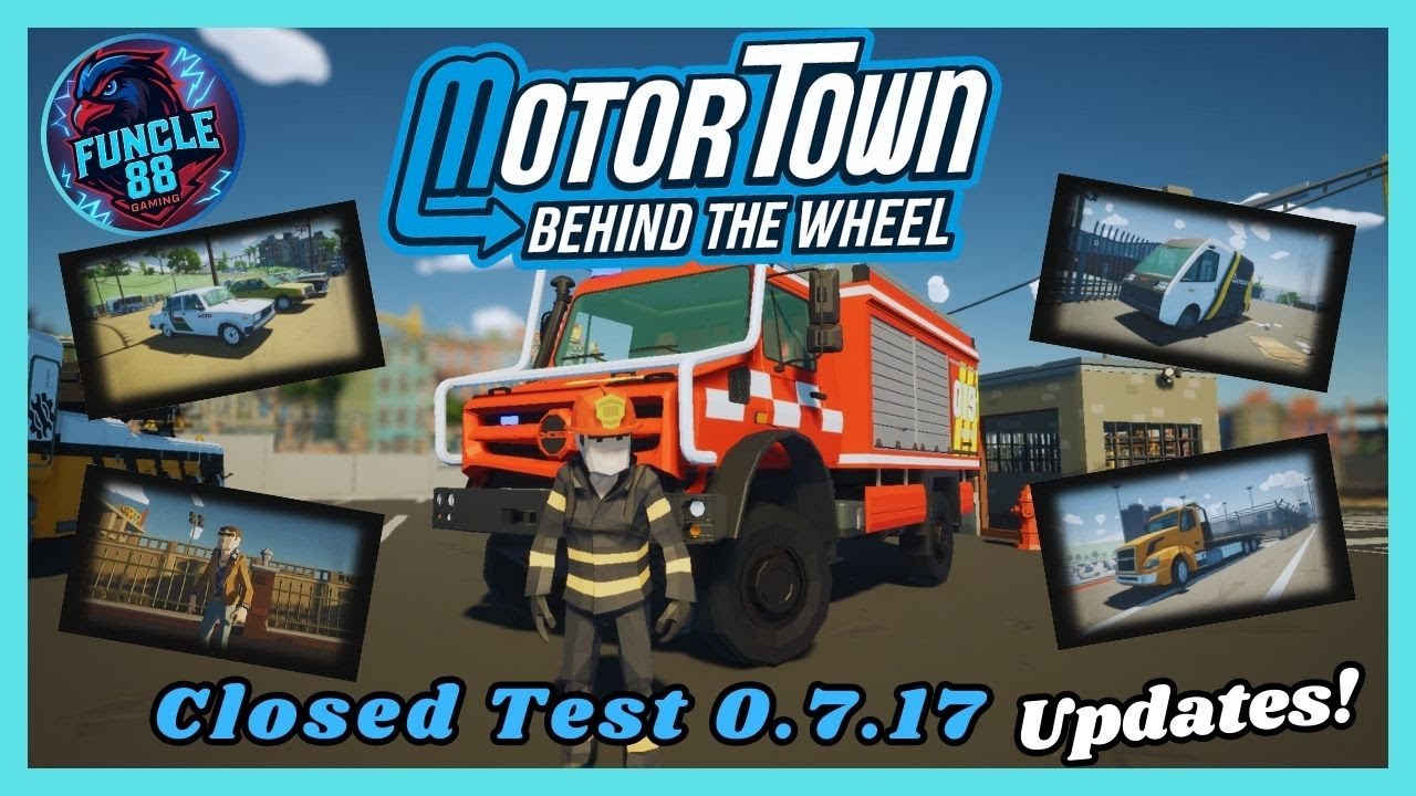 Motor Town 0.7.17 (закрытое тестирование) Игровой процесс пожарной машины! Новая система лесных п...
