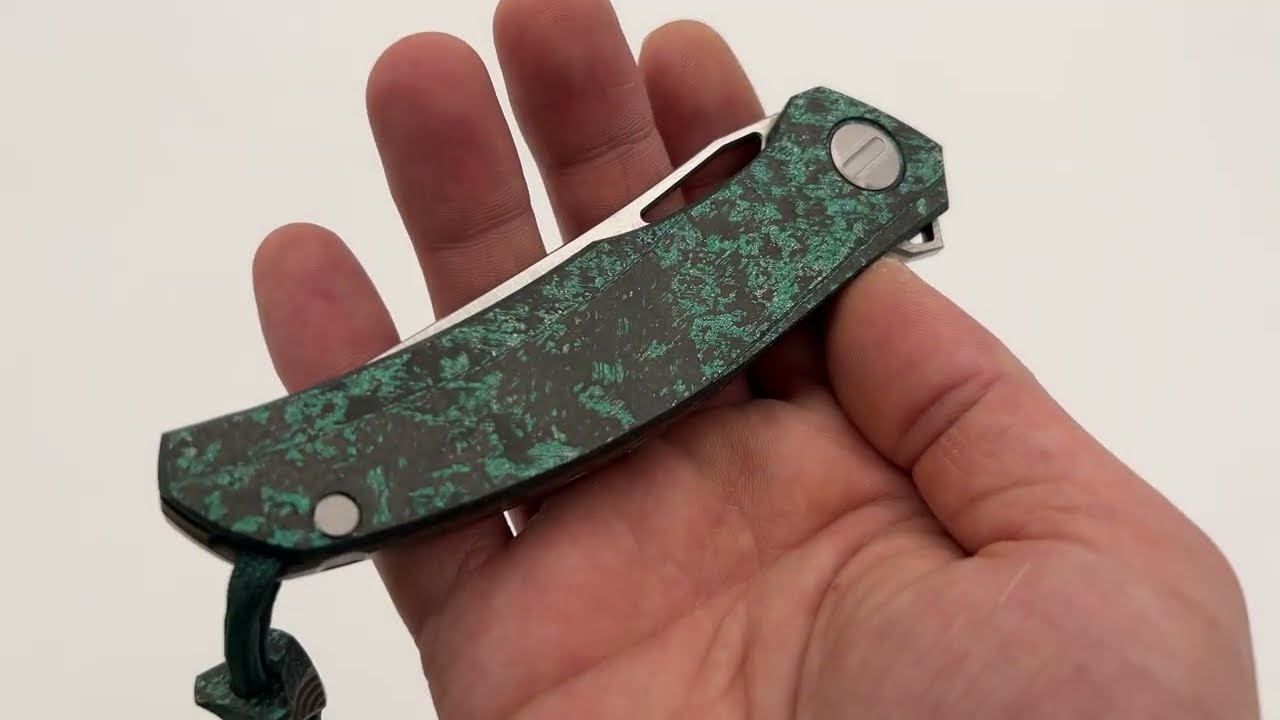 Shirogorov Knives Quantium TKM - Titanium/Teal Magnetic CarboTi - ZDI-E - MRBS Knife From Recon 1