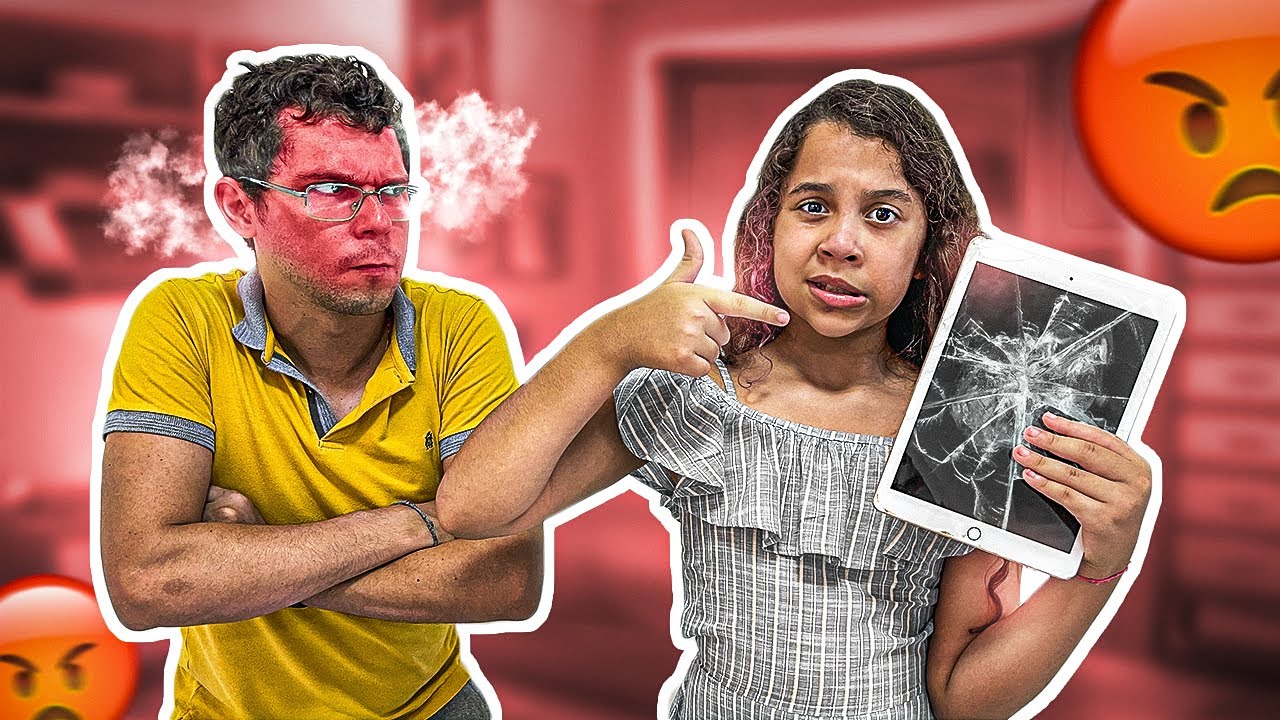 SARAH QUEBROU O TABLET DELA !!! OLHA A REAÇÃO DO PAPAI !!