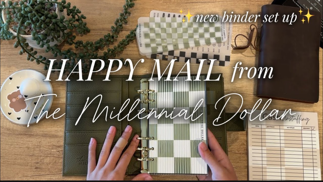 NEW binder set up | HAPPY MAIL unboxing from The Millennial Dollar | cash envelope system