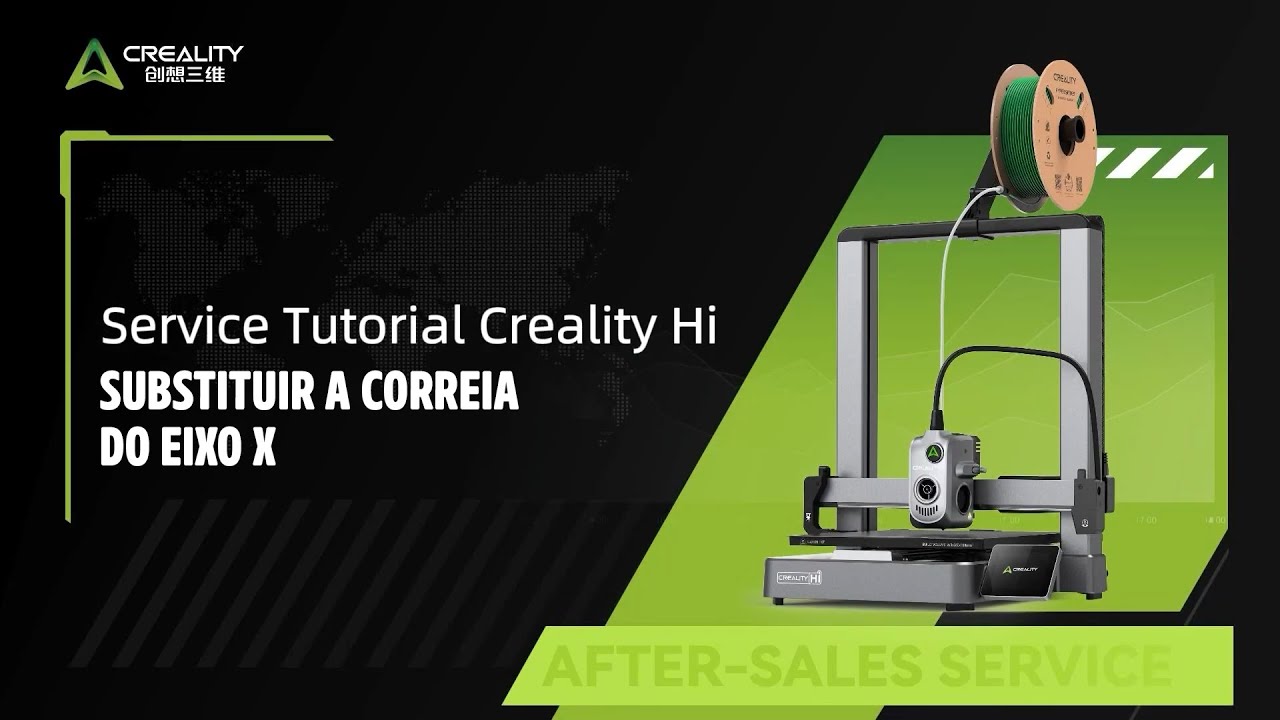 Substituir a correia do eixo X - Creality Hi Tutorial