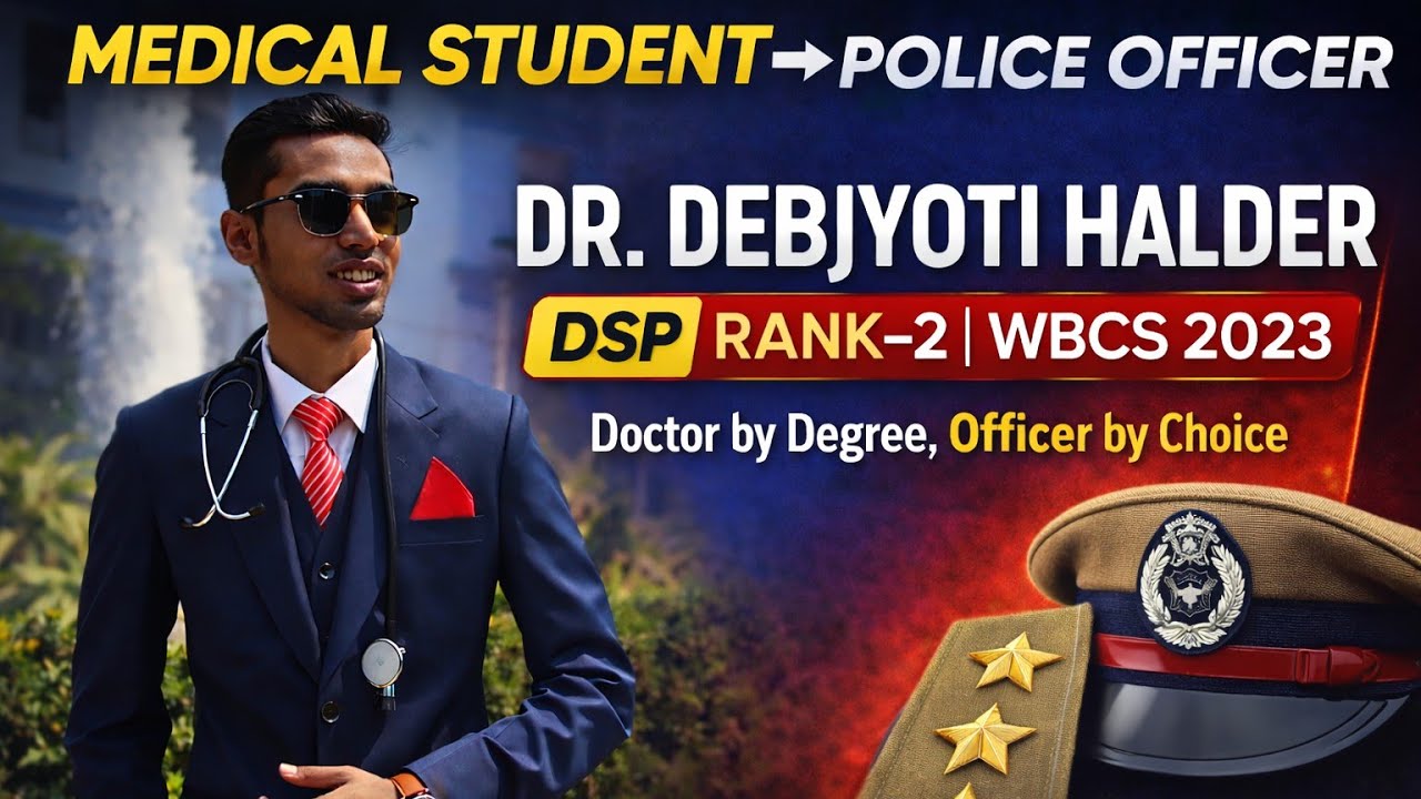 MBBS TO DSP JOURNEY  Dr.Debjyoti Halder DSP RANK- 2, BOOKLIST, STRATEGY, OPTIONAL 