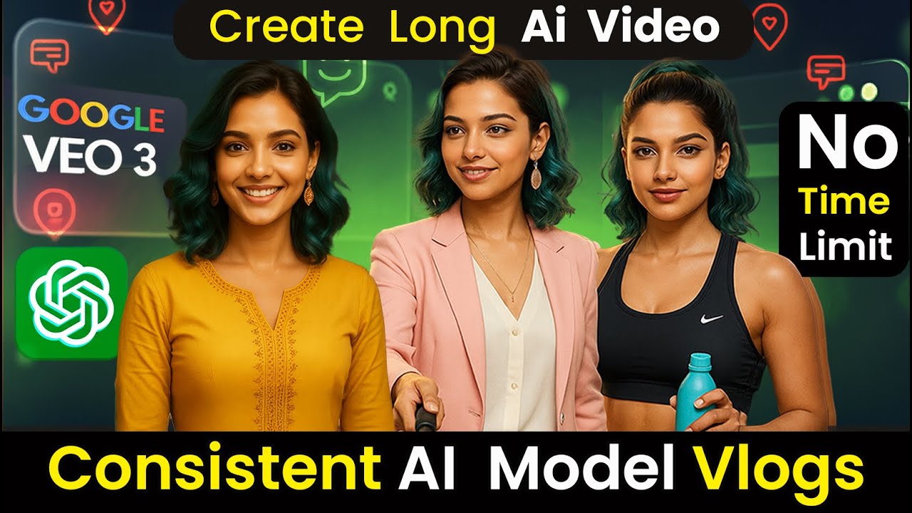 Create Long AI Influencer video in 2026 🔥|  FREE & Unlimited  |  Nano Banana, ChatGPT & Google Flow
