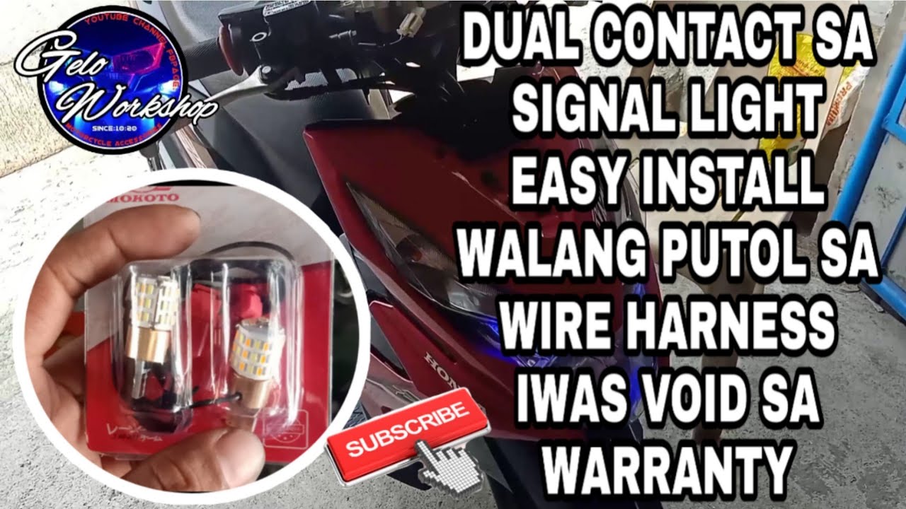 ASTIG NA DUAL CONTACT NA LED LIGHT WALANG PUTOL SA WIRING NG MOTOR MO
