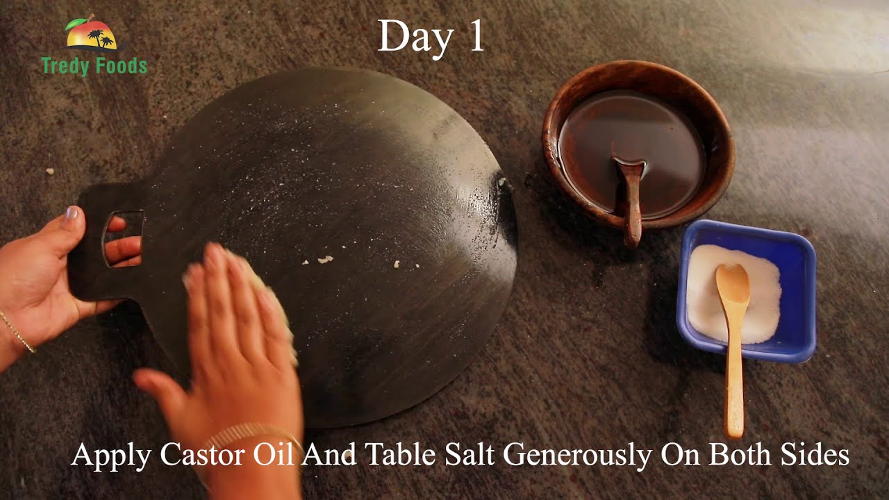 Tredy Foods - How to Season Iron Dosa Tawa/Dosa Kal - Seasoning Method