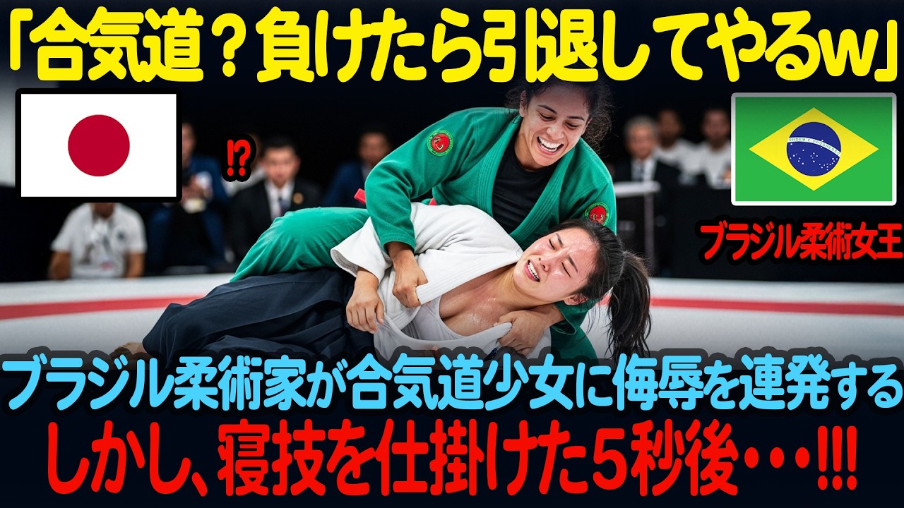 「寝技で秒殺してやるわ」ブラジリアン柔術の女王が合気道少女に対して見下し発言を連発するが、この後誰も予想していない展開に・・・【海外の反応】