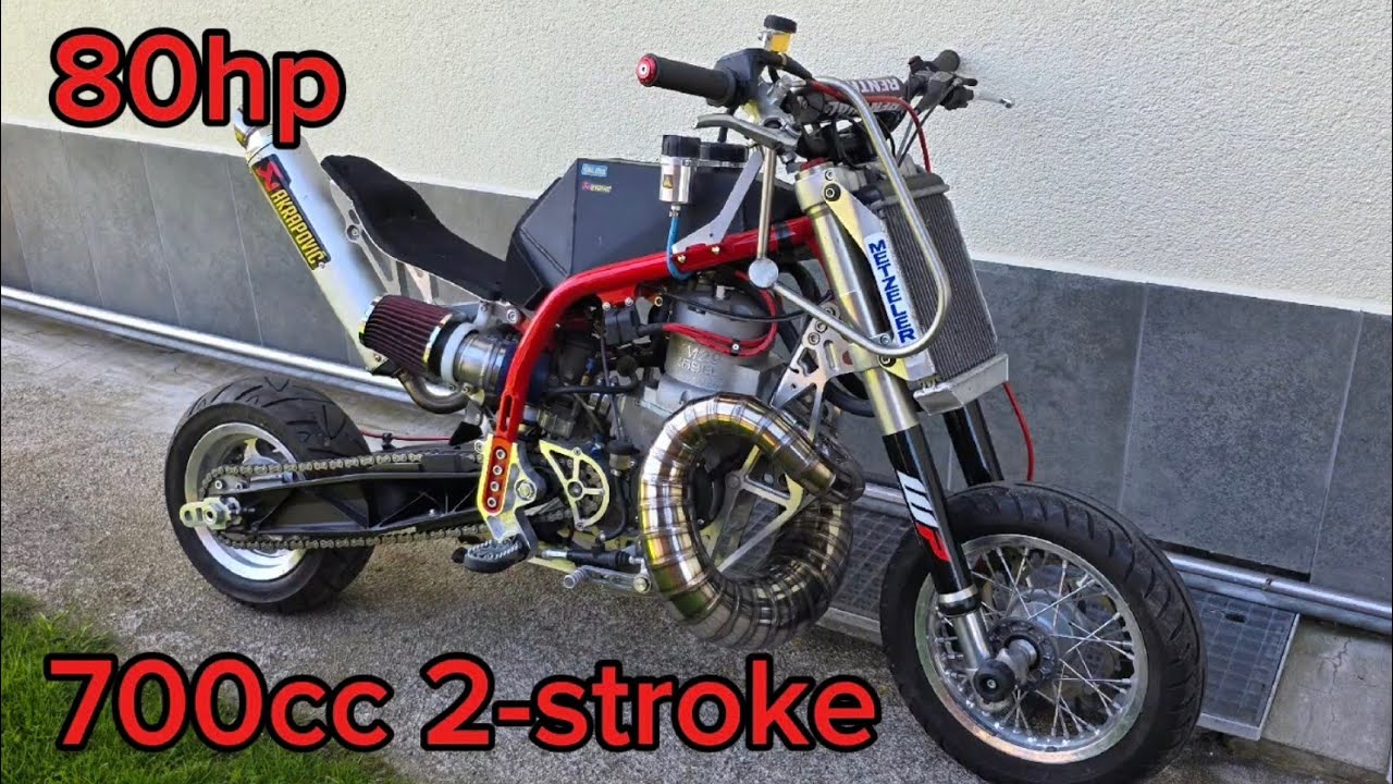 Working on and driving my 700cc 2-stroke ZABEL mini bike
