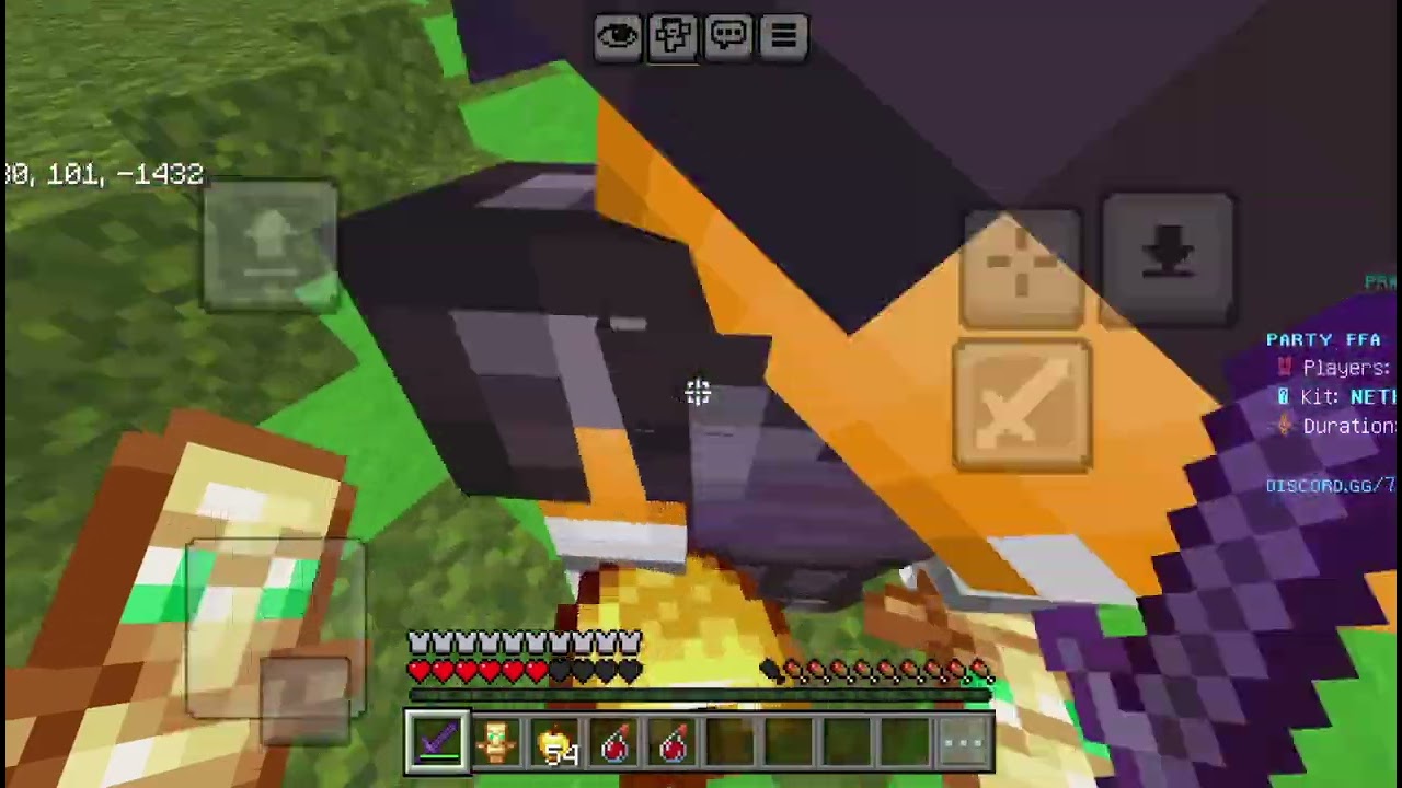 Fighting against the best HT3 MCPE Without Finger sleeves (rusty gameplay)