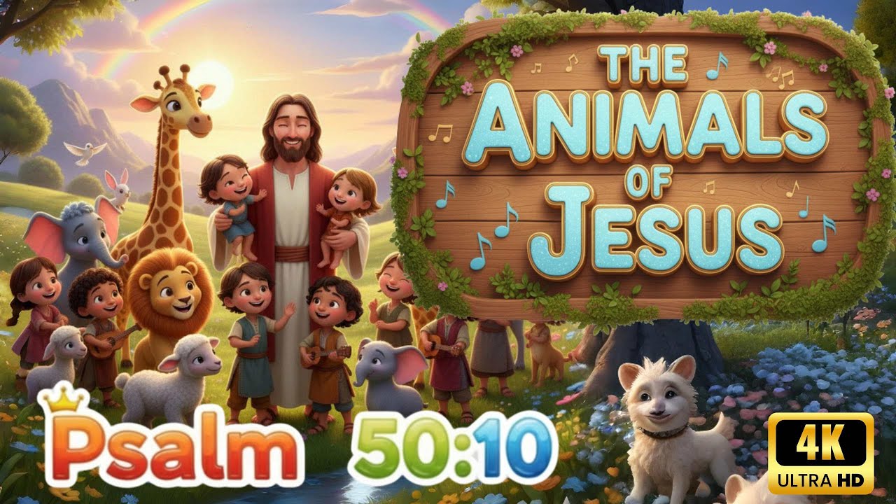 The animals of Jesus 🦁🐘 (Psalm 50:10) |🎶 Children's Christian Song ✨