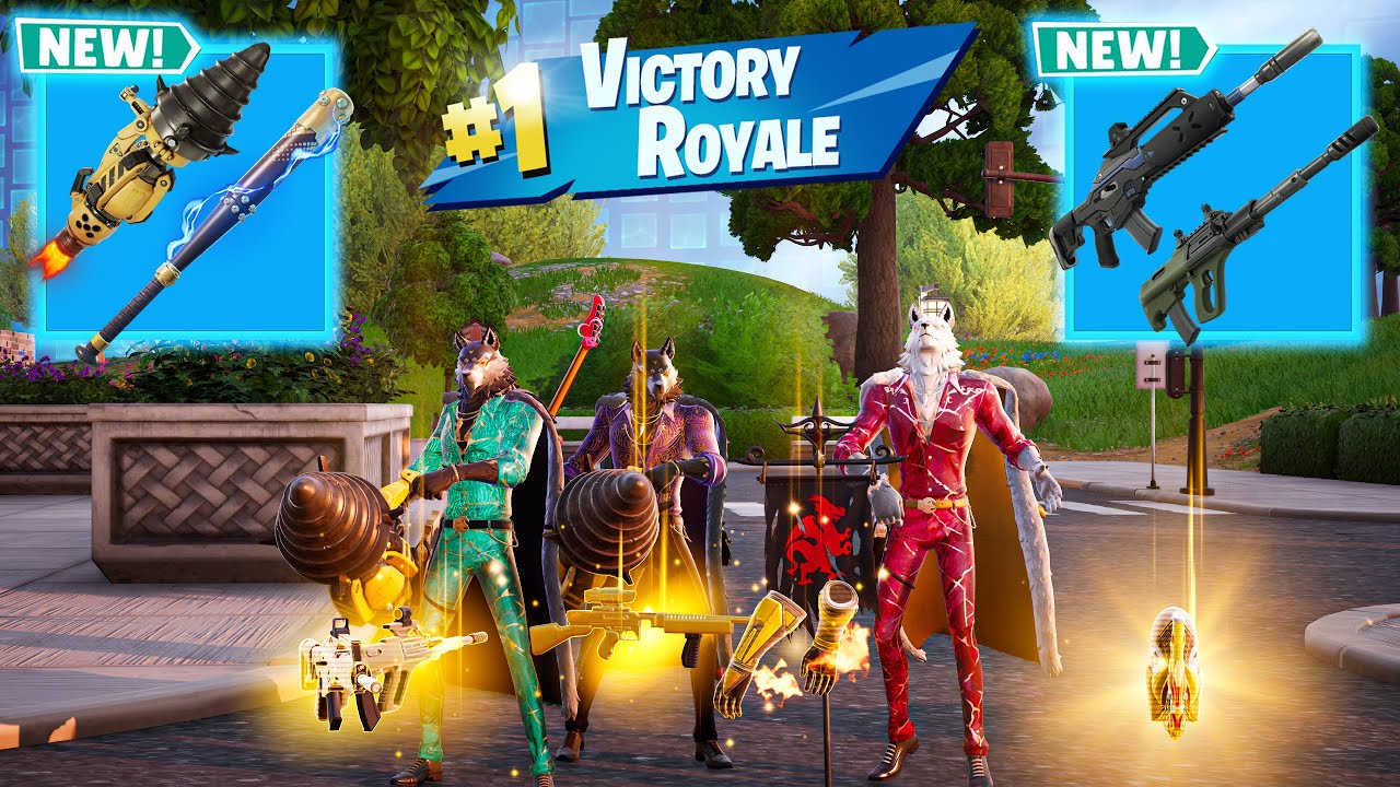 Marbled Green Fletcher Kane Trio - Fortnite Chapter 6 Season 2 Gameplay (All Exotic & Mythic weapon)