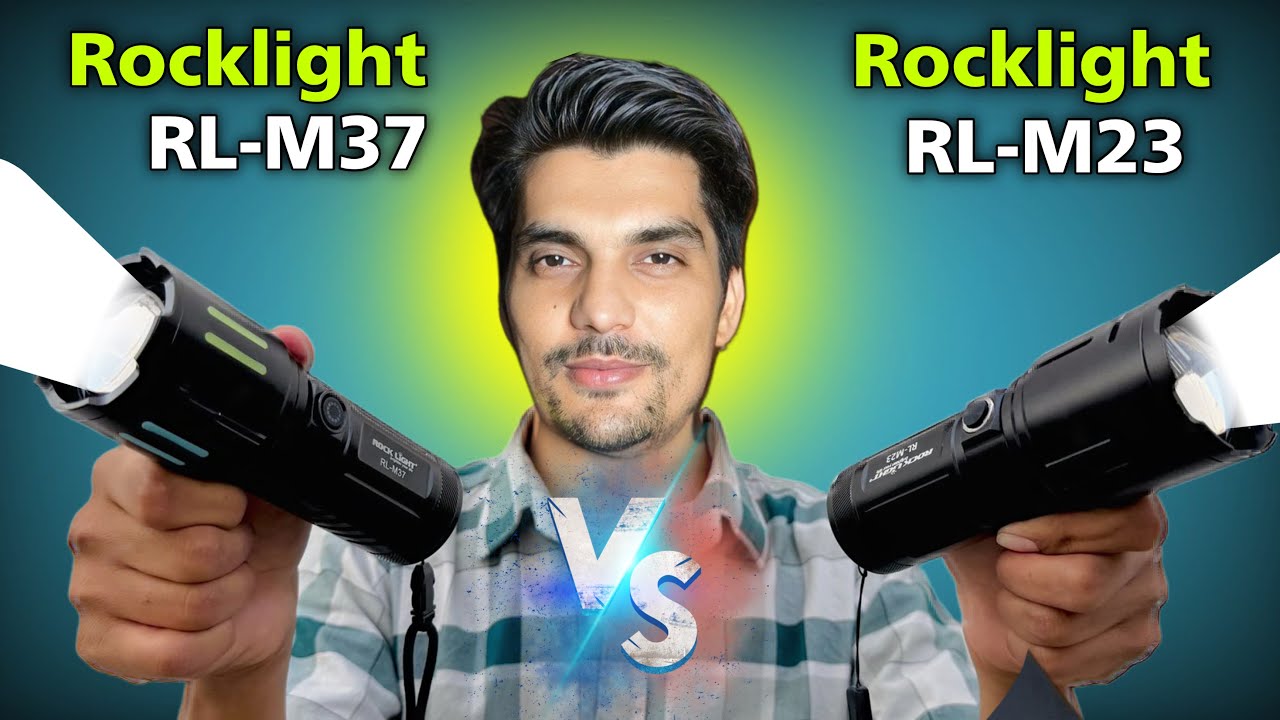 Big comparison, Rock Light RL M 37 & RL M23 torches 