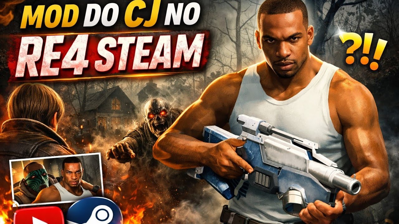 MUITO FACIL!!! COMO COLOCAR MOD DOM CJ NO RESIDENT EVIL 4 DA STEAM TUTORIAL PASSO A PASSO #tutorial