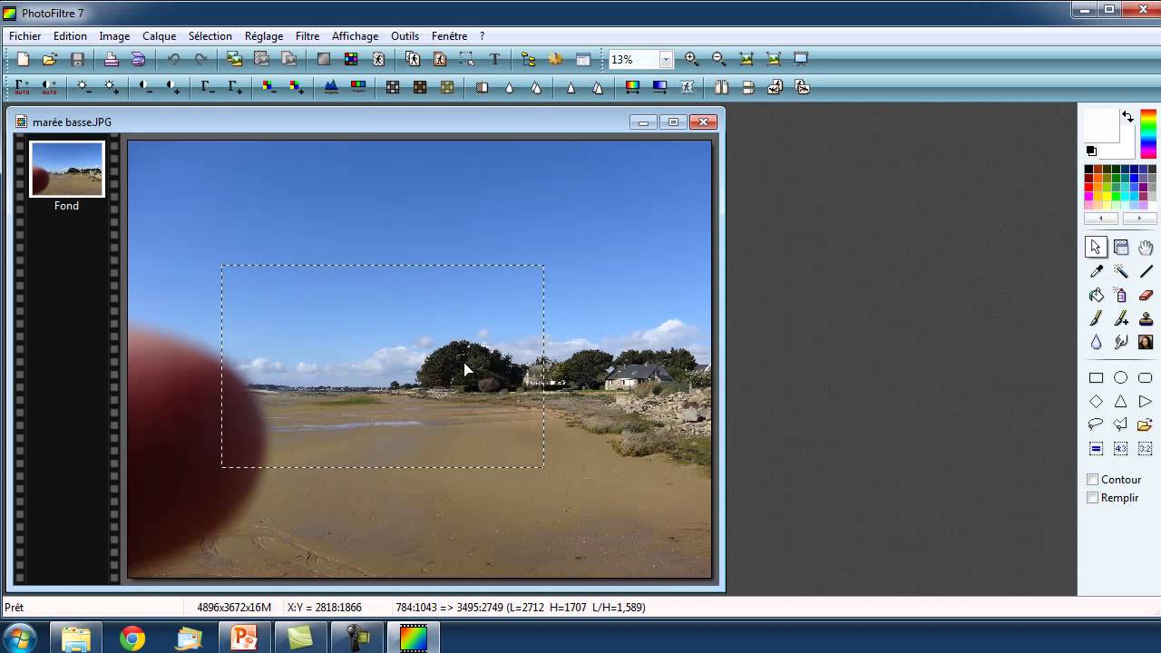 Recadrer une image dans Photofiltre