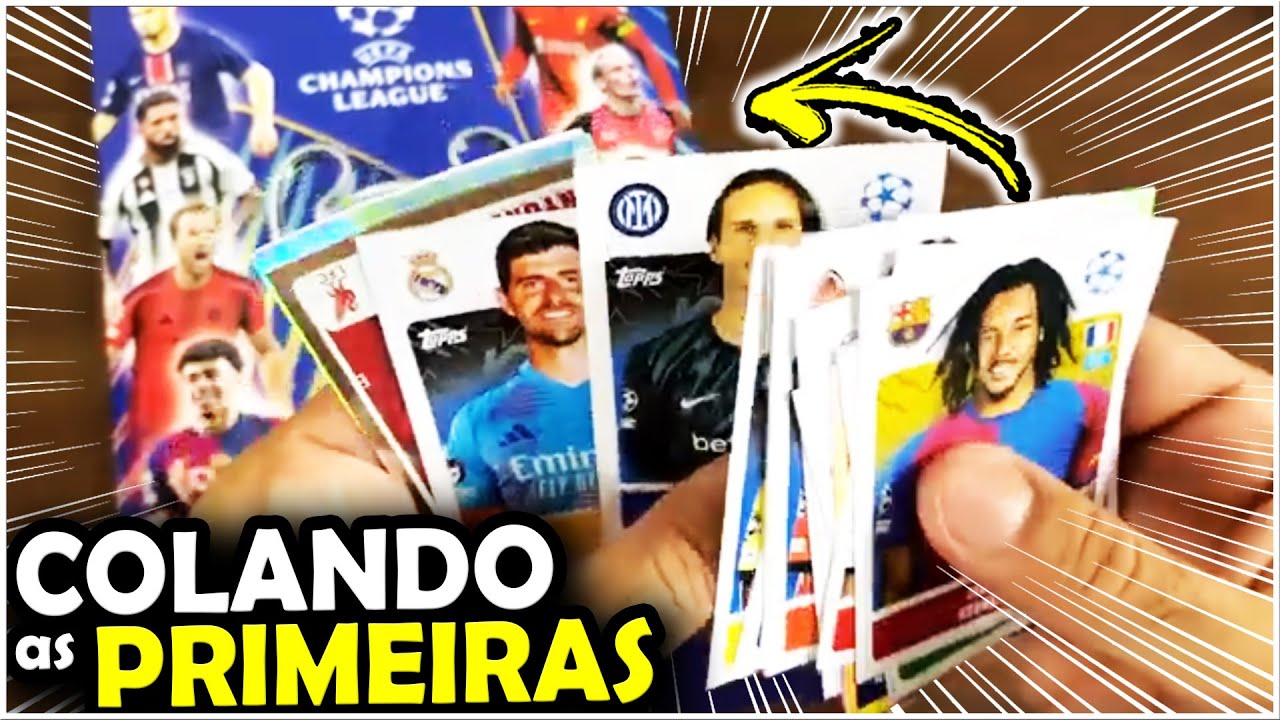 TOUR no ÁLBUM e COLAMOS FIGURINHAS da CHAMPIONS LEAGUE 2024/25 da Topps