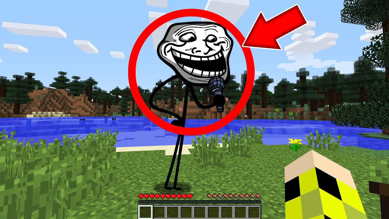 Я НАШЕЛ ТРОЛЛФЕЙС В СВОЕМ МИРЕ В МАЙНКРАФТ TROLLFACE MINECRAFT FRIDAY NIGHT FUNKIN TROLLGE