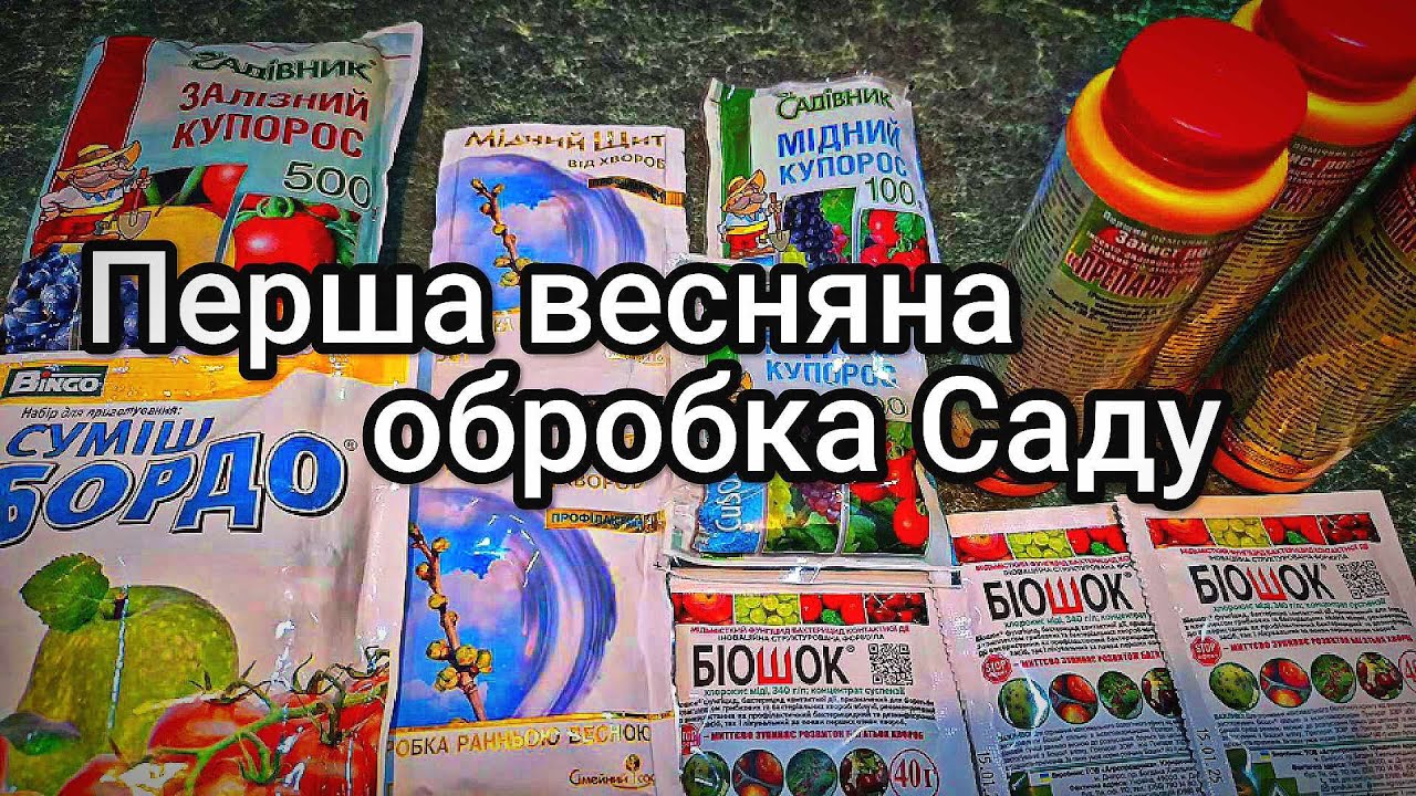 Варіанти першої Весняної обробки дерев в саду