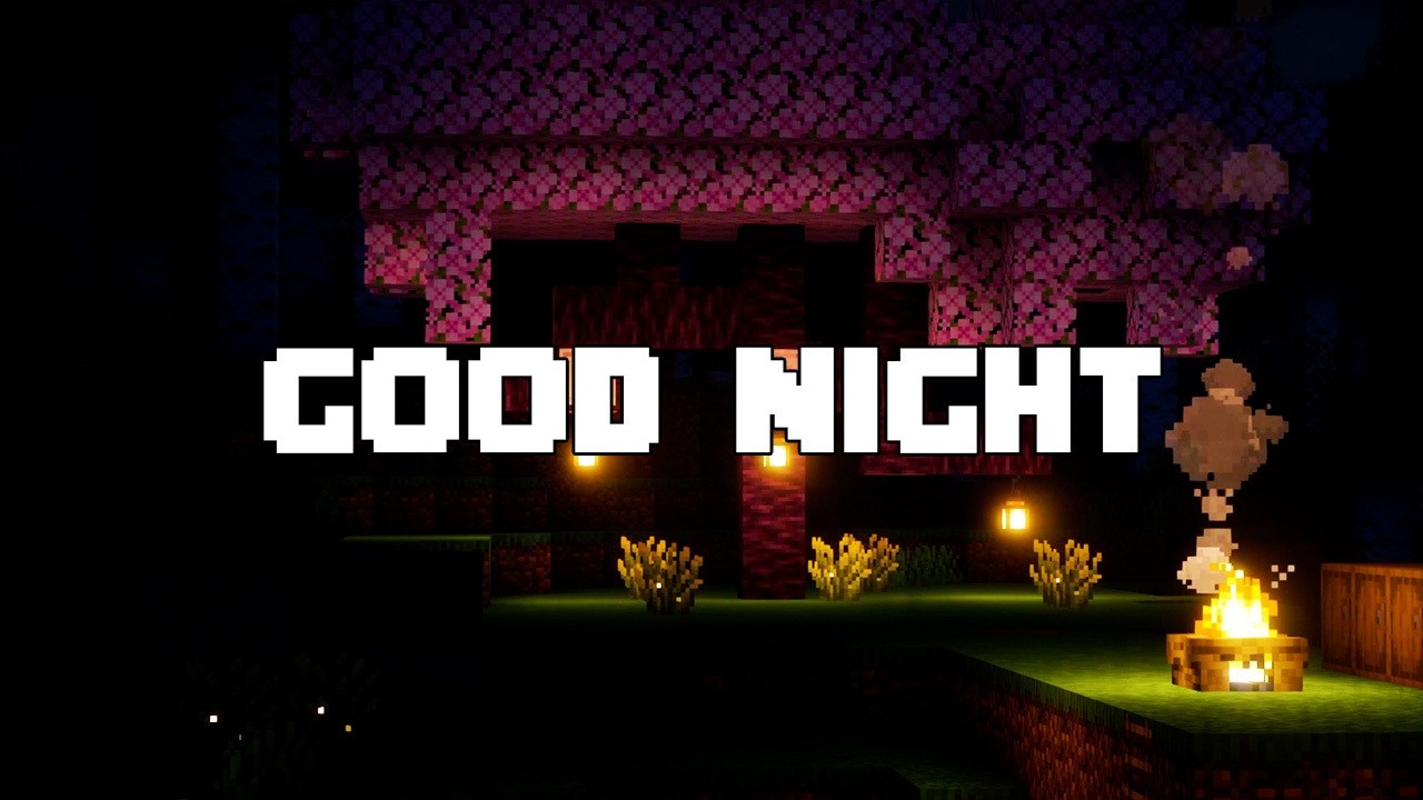 it’s late… rest now (minecraft music w/ soft rain & fire)