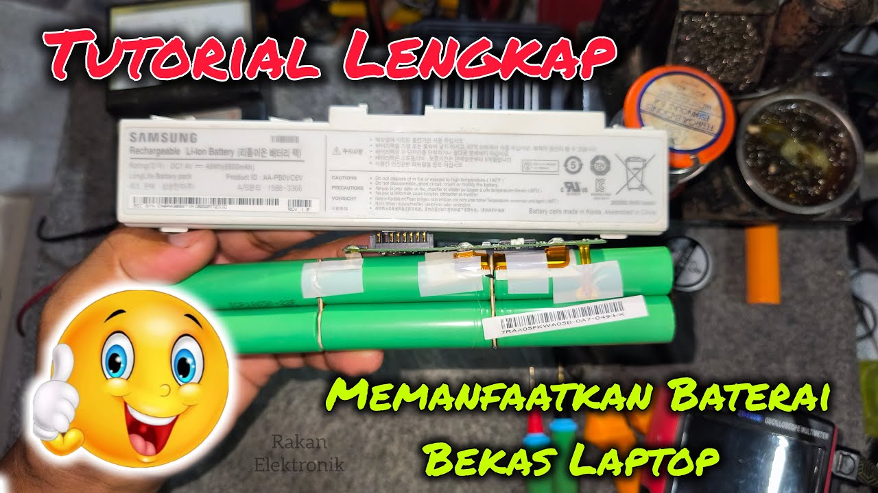 Tutorial Lengkap Cara Memanfaatkan Baterai Bekas Laptop #tutorial #battery 