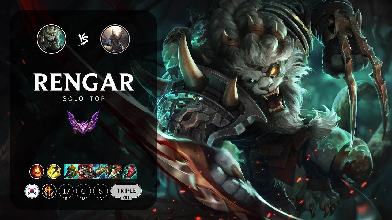 Rengar Top vs Pantheon - KR Master Patch 13.15