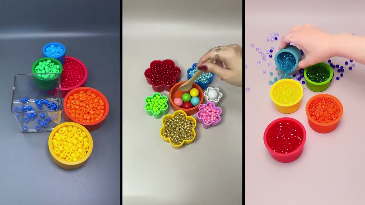 Satisfying Beautiful Beads, Colorful Balls, Haba Slope, Xylophone,  Falling Beads Reverse Video ◀️