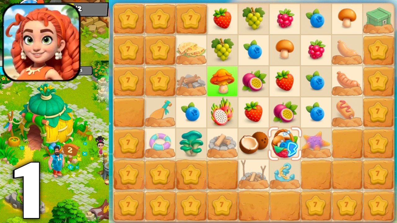 Family Bay: Merge & Farm - Gameplay Walkthrough Part 1 All Levels 1-2 (Android & iOS)