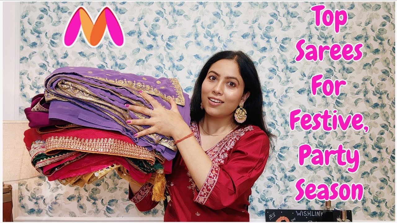 Myntra Top Festive/Party Saree Haul | Must Have Sarees | Myntra Saree Haul 2025