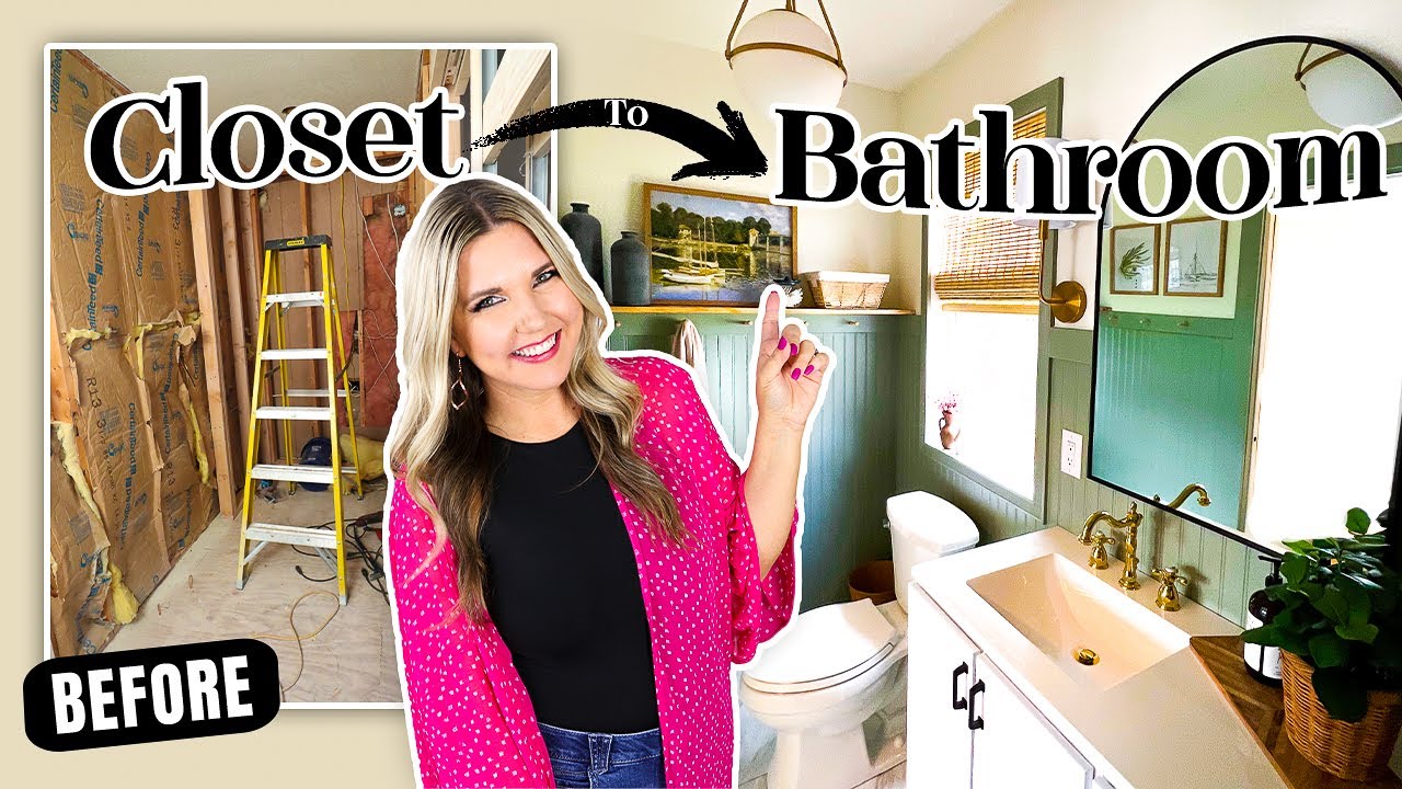 I turned a CLOSET into a Bathroom! (Before & After are Shocking!)