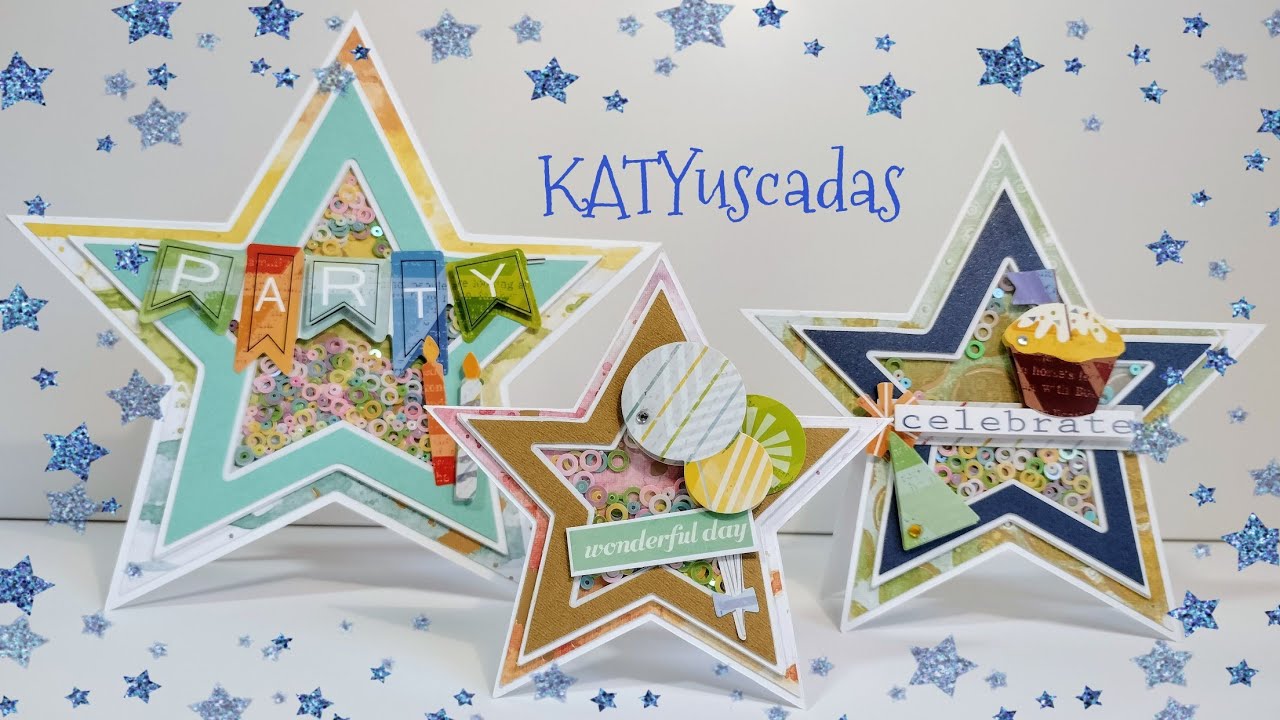 TUTORIAL  tarjetas en forma de estrella desplegable. Archivo de corte GRATIS!! 😉