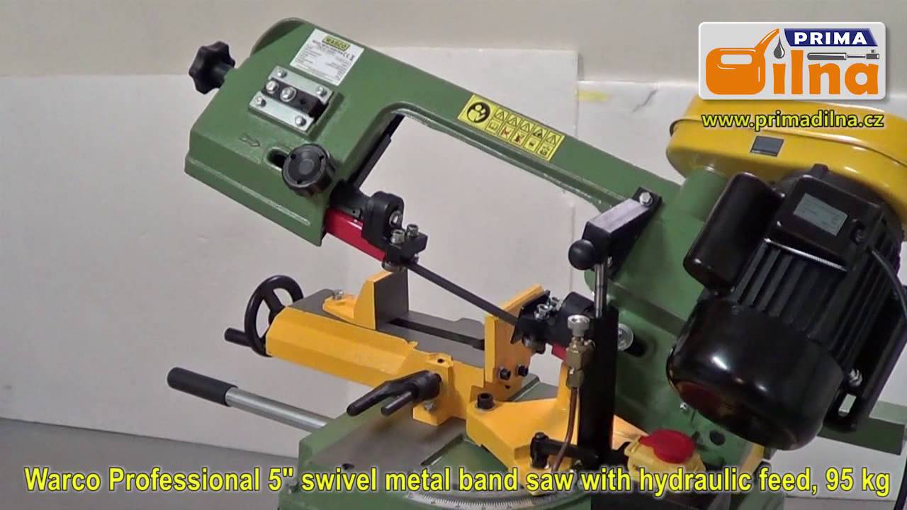 Prima Dilna video   Warco 5 inch swivel metal band saw