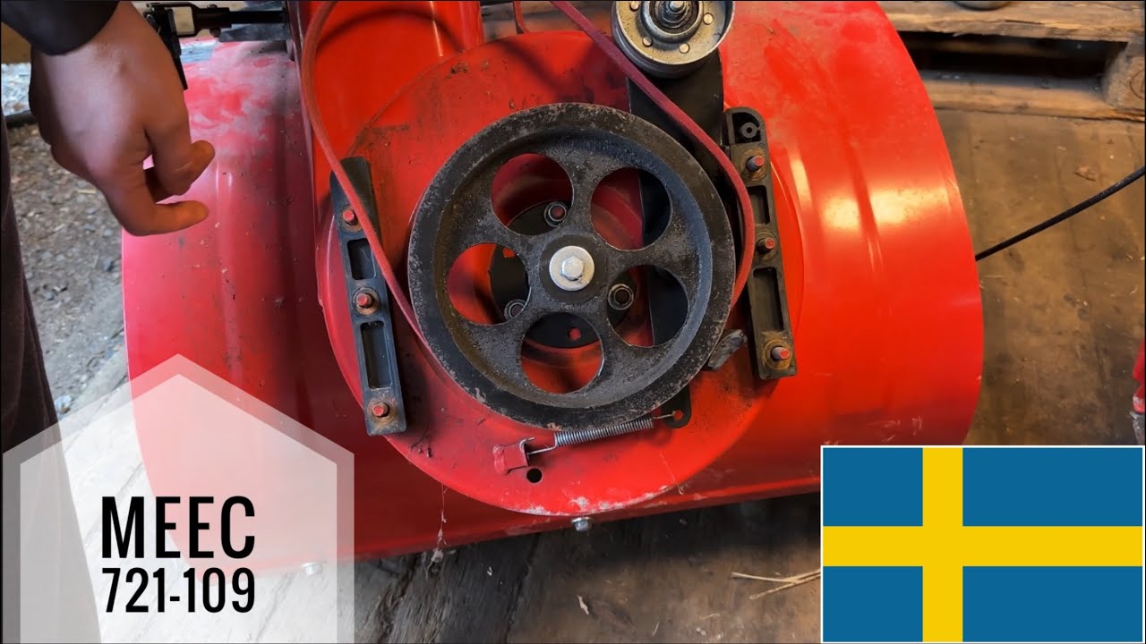 Fixar en Jula snöslunga MEEC; del 2 av3 : Byter remmar till slungdelen o småfix