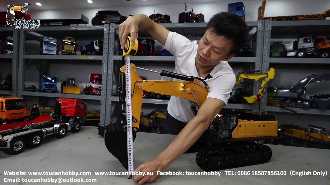 New Kabolite K980 1/14 Hydraulic RC Excavator SY980H, 31 kg, light and sound, powerful for digging.
