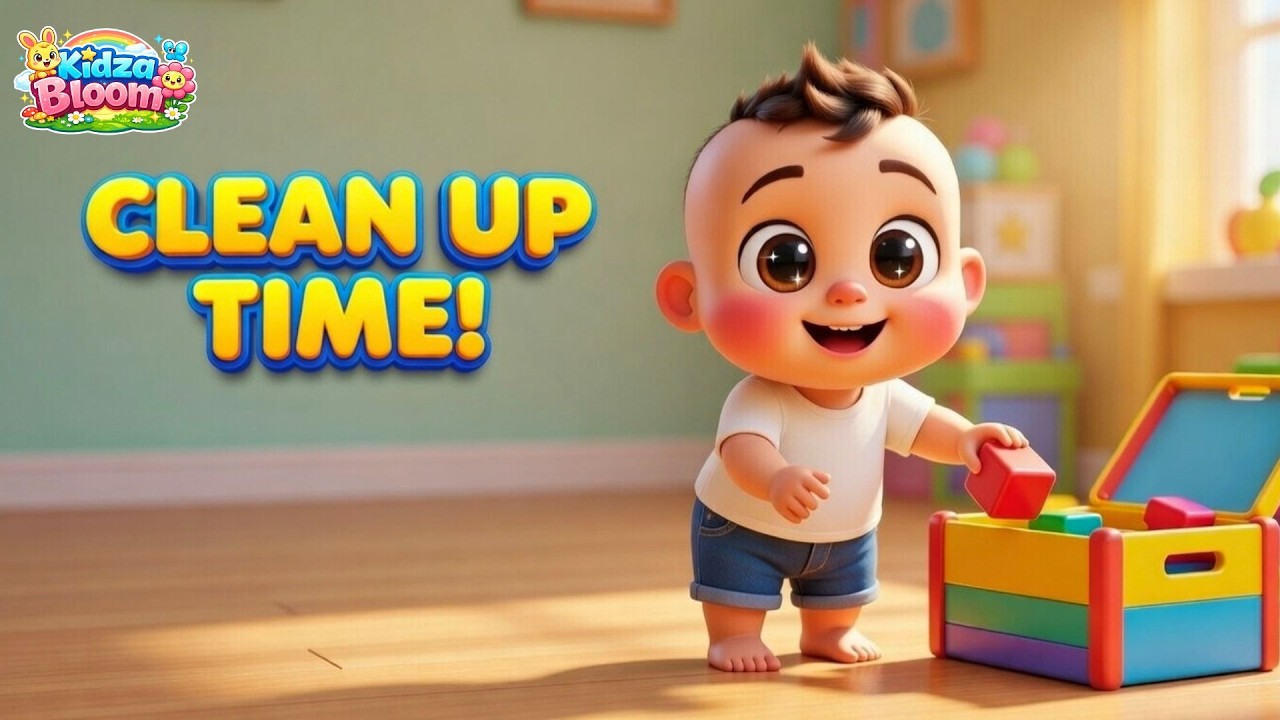 The Clean Up Time Kids song | #kidzabloom #kidssongs #kidslearning #rhymes