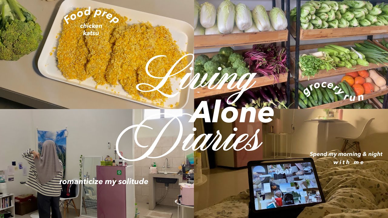 Living alone diaries: 6 am morning routine, meal prep for a week, grocery run, being productive