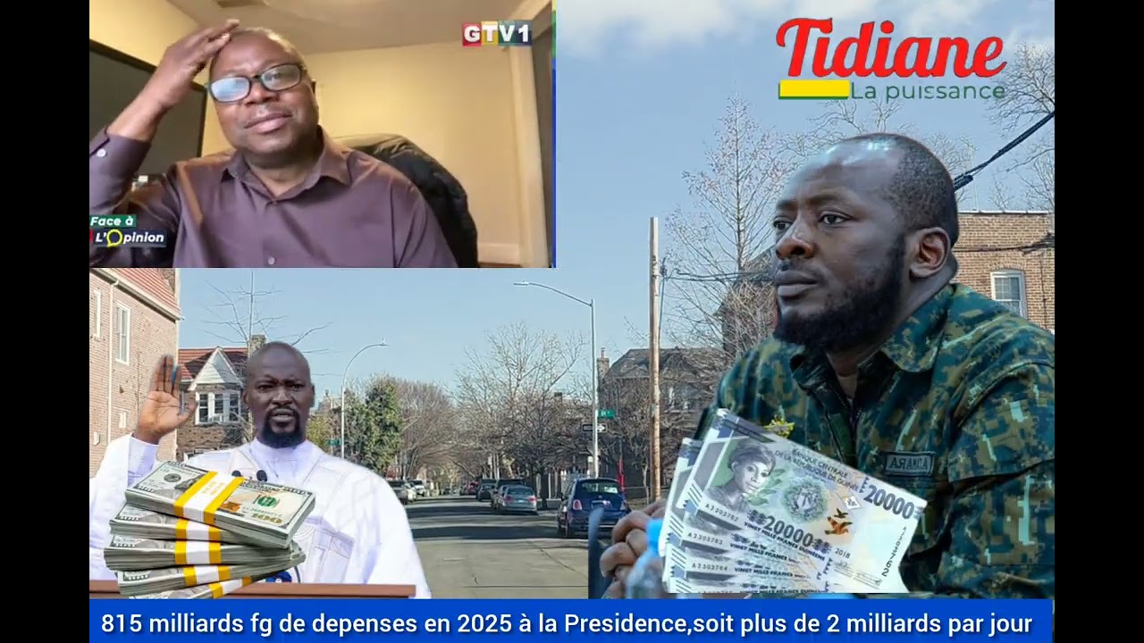 🚨  Notre argent à la Presidence des putschistes Mamadi Doumbouya et clan . Écoutez  GTV1 LIFE 