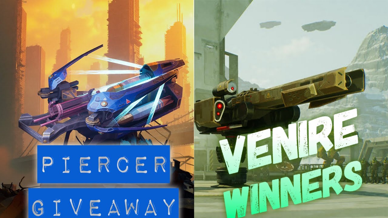 Giveaway 7 x  PIERCER weapons + VENIRE winners announcement 