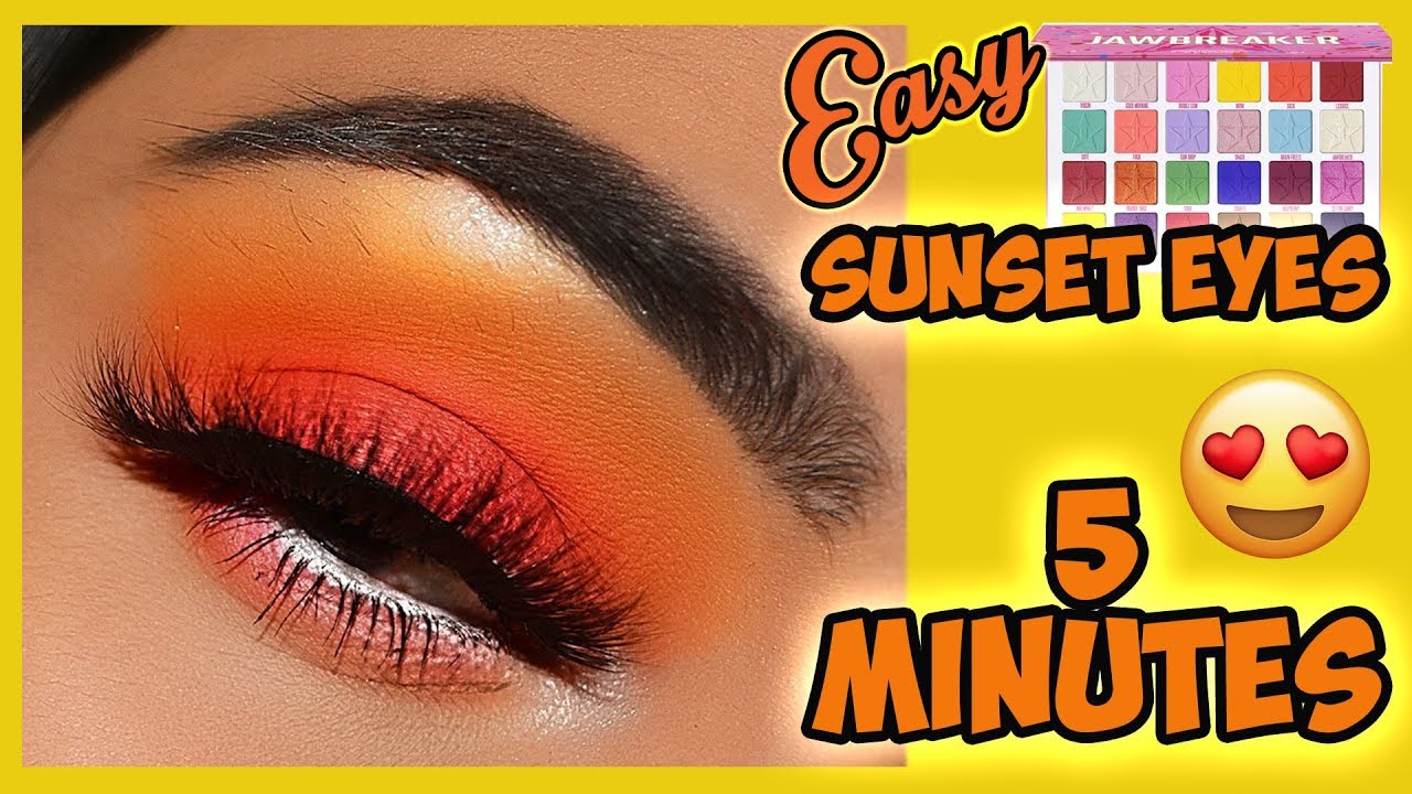 Easy Sunset Eyeshadow Tutorial - Under 5 Minutes - Jeffree Star Jawbreaker Palette