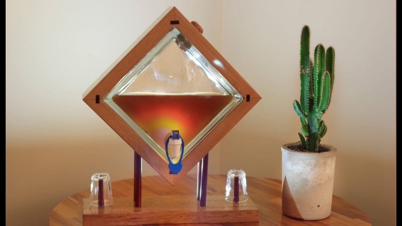 Como fazer um pingometro com tijolo de vidro e madeira! Glass and wood brick pingometer!