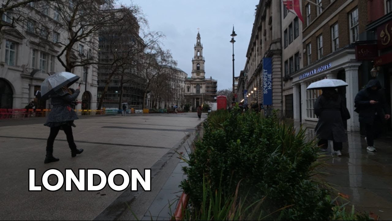 Rainy London Evening Walk 🌧️ Waterloo to the City | 4K POV