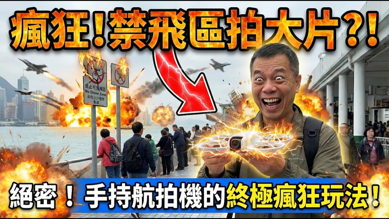 香港傻佬出現.....於航拍禁飛區使用航拍機拍攝!!!!