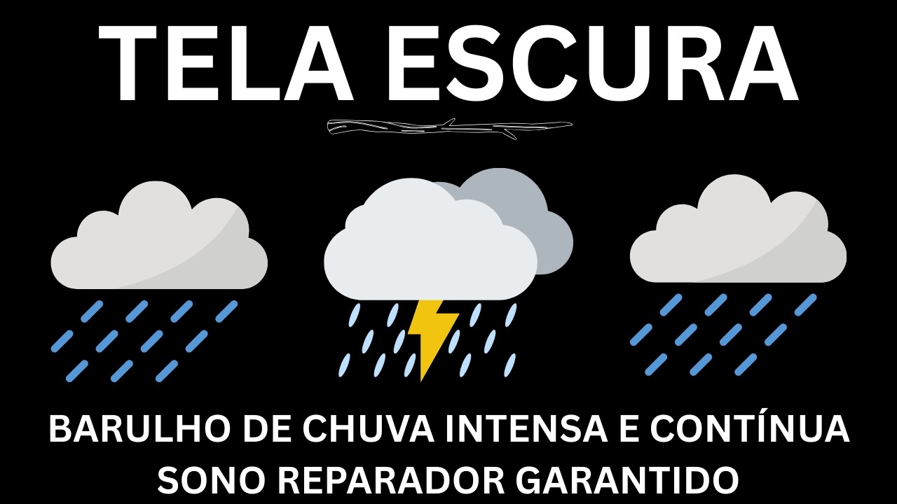 Barulho de Chuva Intensa e Contínua | Sono Reparador Garantido | Sons Relaxantes para Dormir
