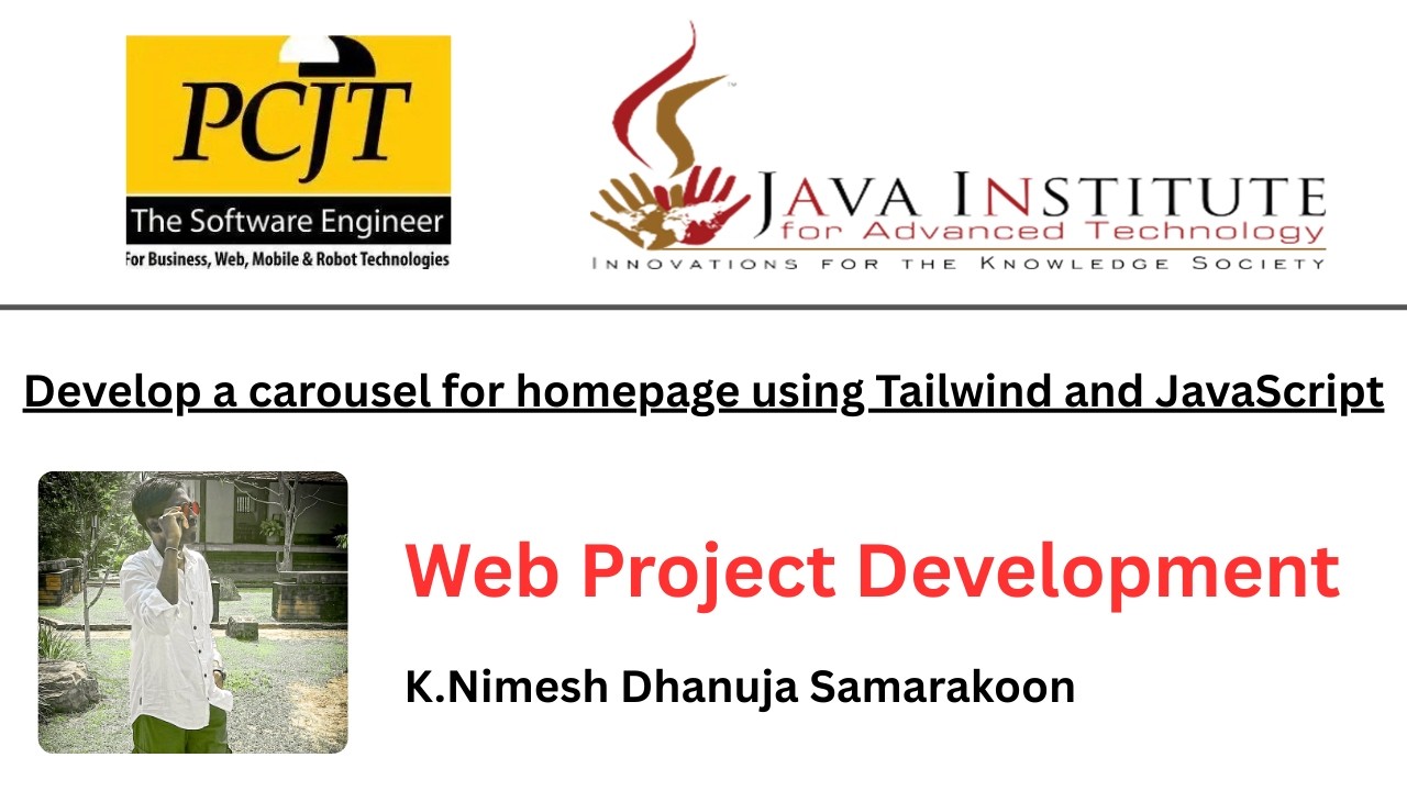 Develop a carousel for homepage using Tailwind and JavaScript