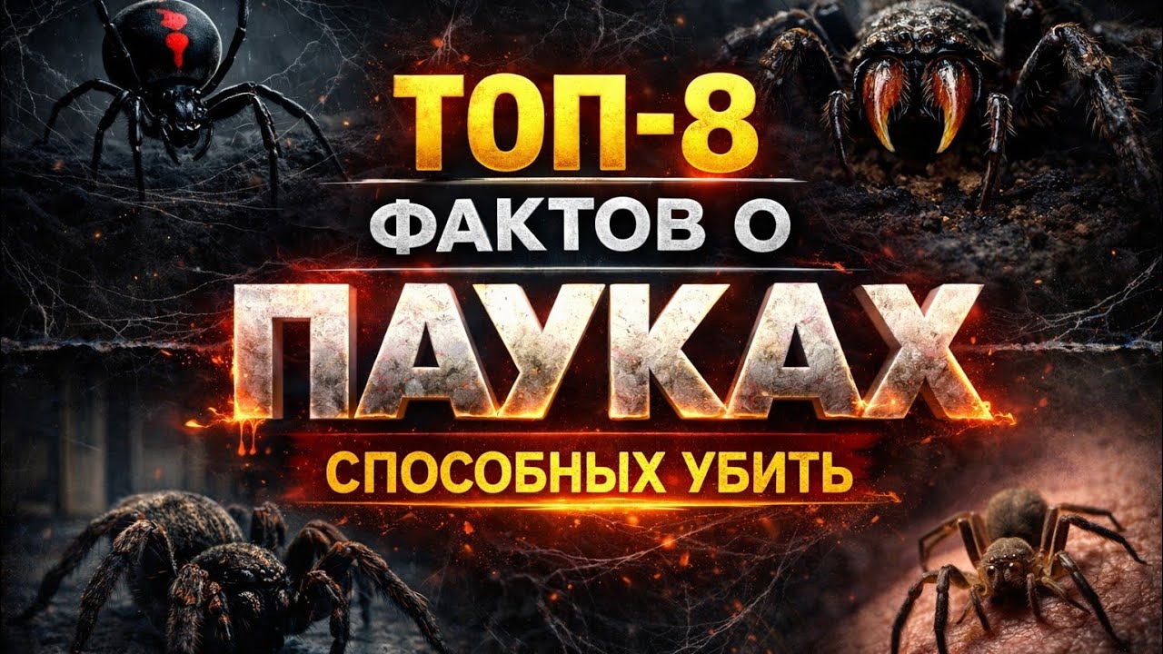 Топ-8 фактов о ПАУКАХ, способных убить человека.