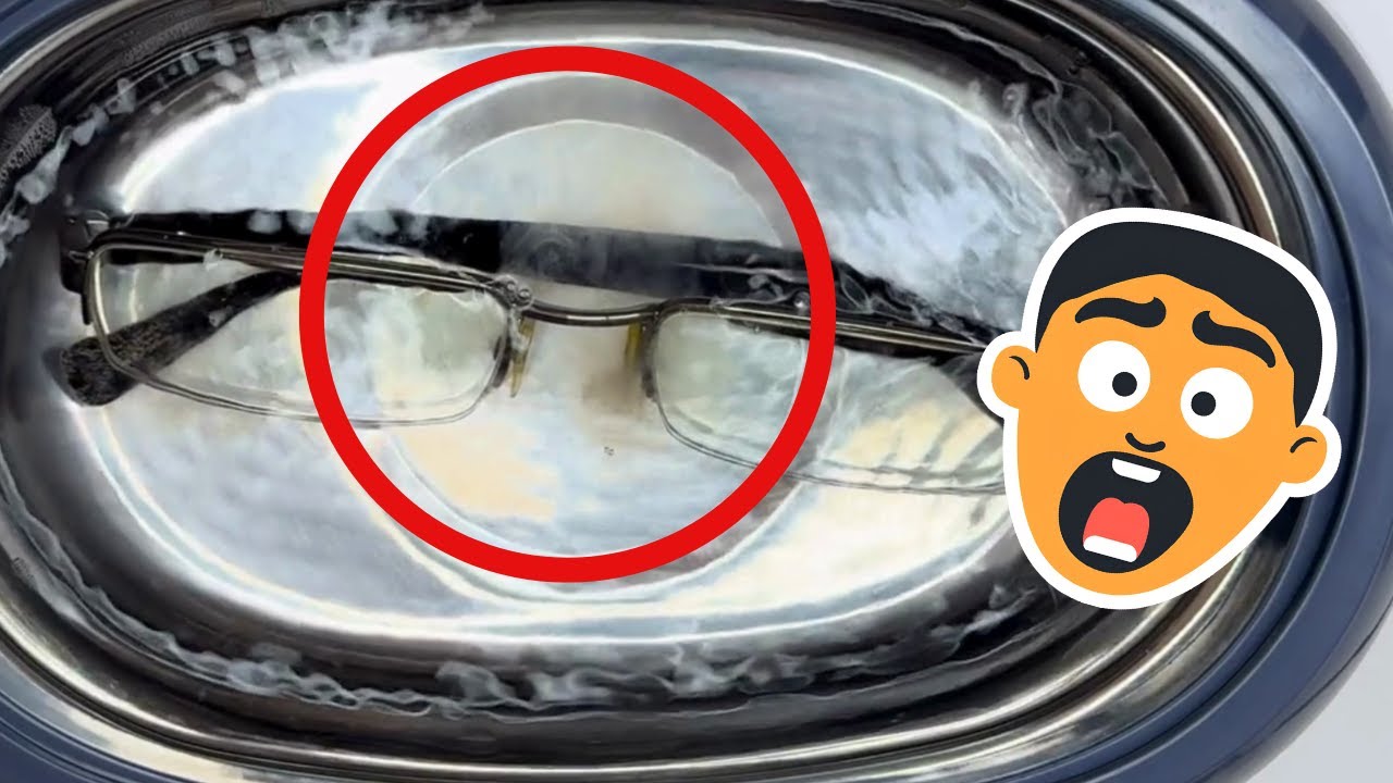 Cleaning Dirty Spectacles (Eyeglasses) with an Ultrasonic Cleaner | Relaxing Process at Home